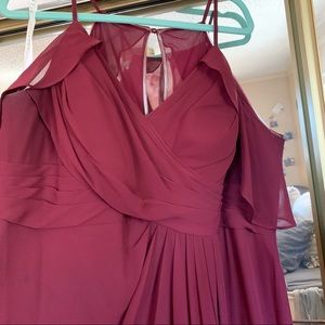 Azazie cold shoulder bridesmaid dress